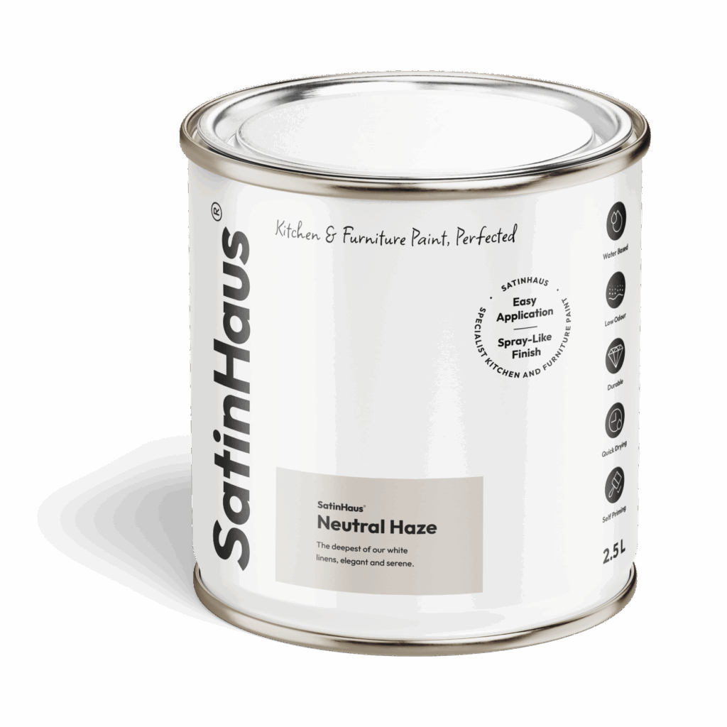 SatinHaus Neutral Haze Paint Tin | Kitchen Cupboard & Furniture Paint